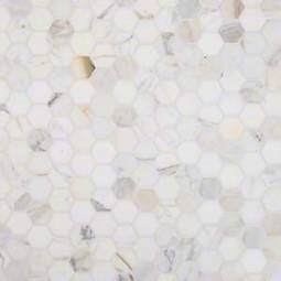 Calacatta Gold 2" Hexagon Polished Marble Backsplash