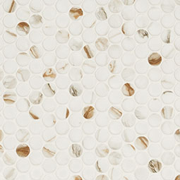 Calacatta Gold Matte Round Tile Thumb
