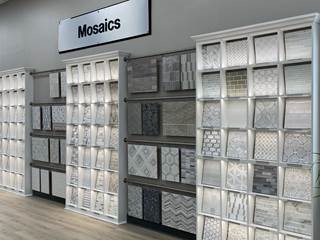 Marble tile displayed in showroom