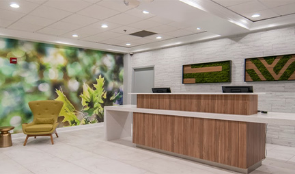 hotel reception desk
