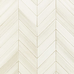 WATERCOLOR BIANCO CHEVRON MOSAIC 12X15