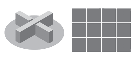 4 joint spacers used for stack pattern